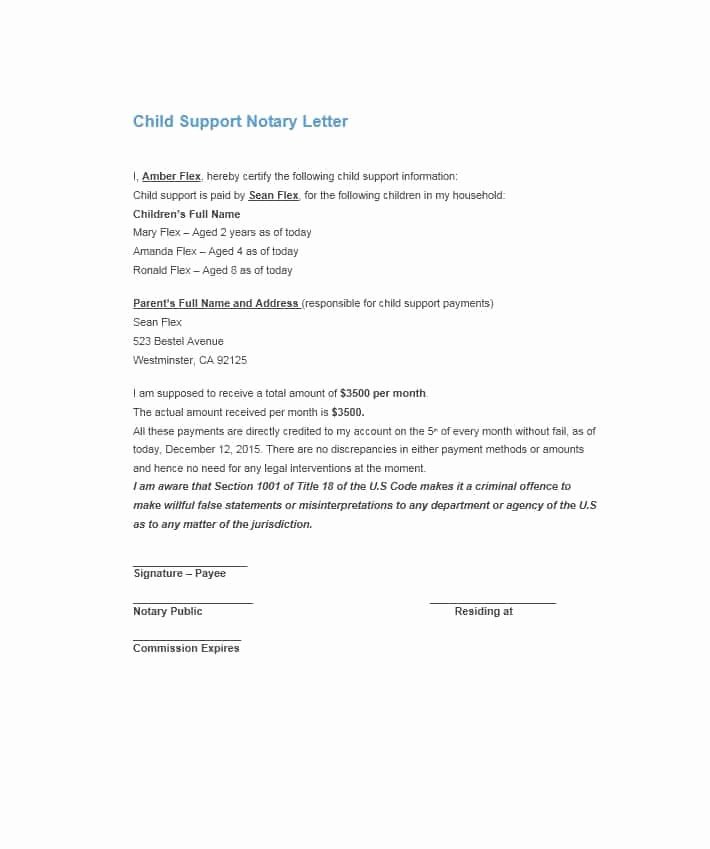 Sample Of Notarized Document Fresh Free Notarized Letter Template Sample format Example