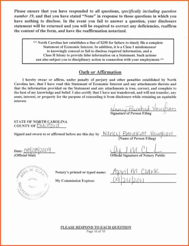 Sample Of Notarized Document Fresh Notarized Letter format