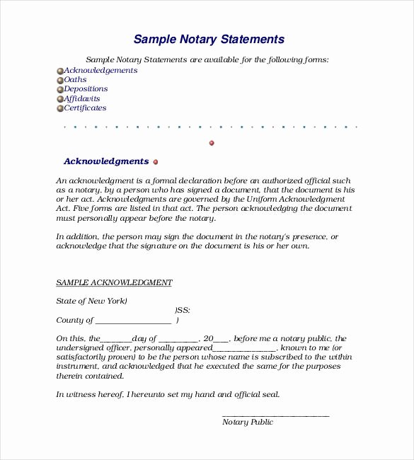 Sample Of Notarized Document Lovely Sample Notary Letter