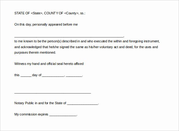 Sample Of Notarized Document Unique 32 Notarized Letter Templates Pdf Doc