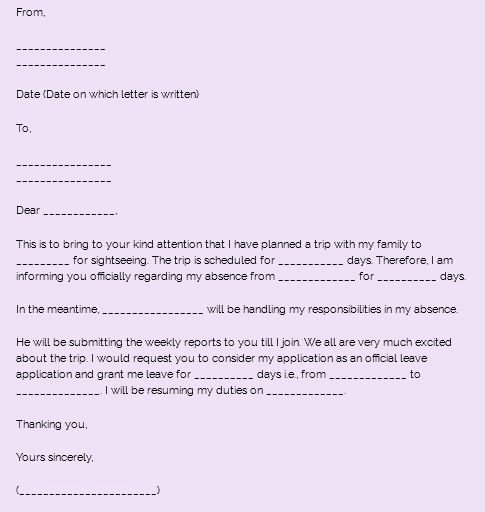 Sample Of Official Letter Beautiful Sample Leave Letter and How to Write Official Leave