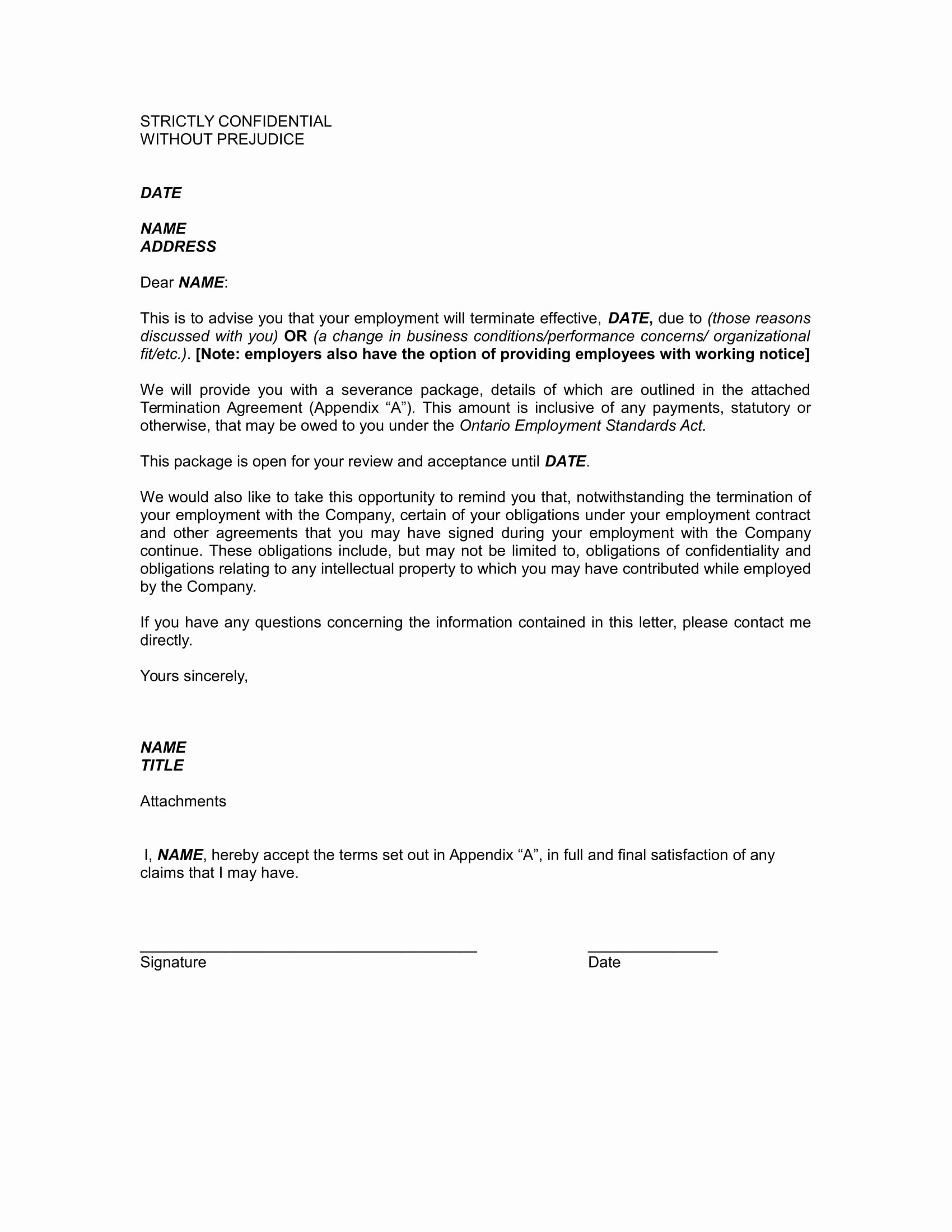 Sample Of Termination Letter Fresh 9 Examples Of Employee Termination Letter Template Pdf