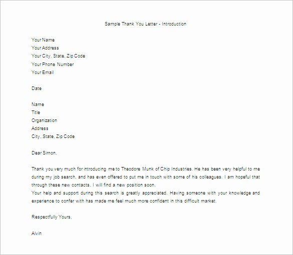 Sample Of Thankyou Letters Fresh Thank You Letter for Appreciation – 7 Free Sample