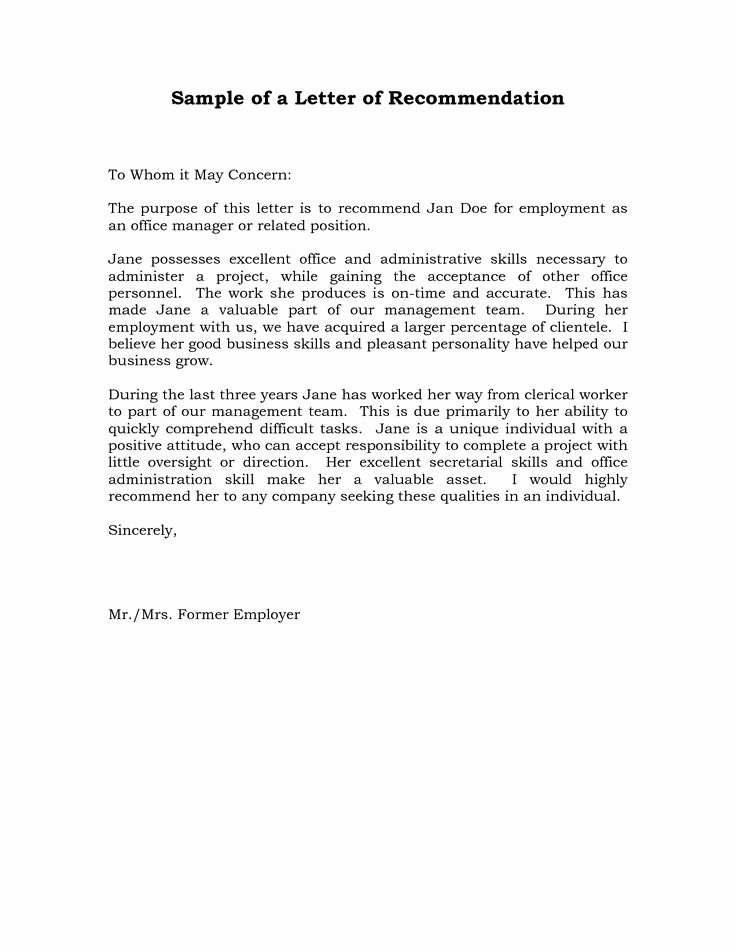 Sample Professional Letter Of Recommendation Beautiful Reference Letter Of Re Mendation Sample