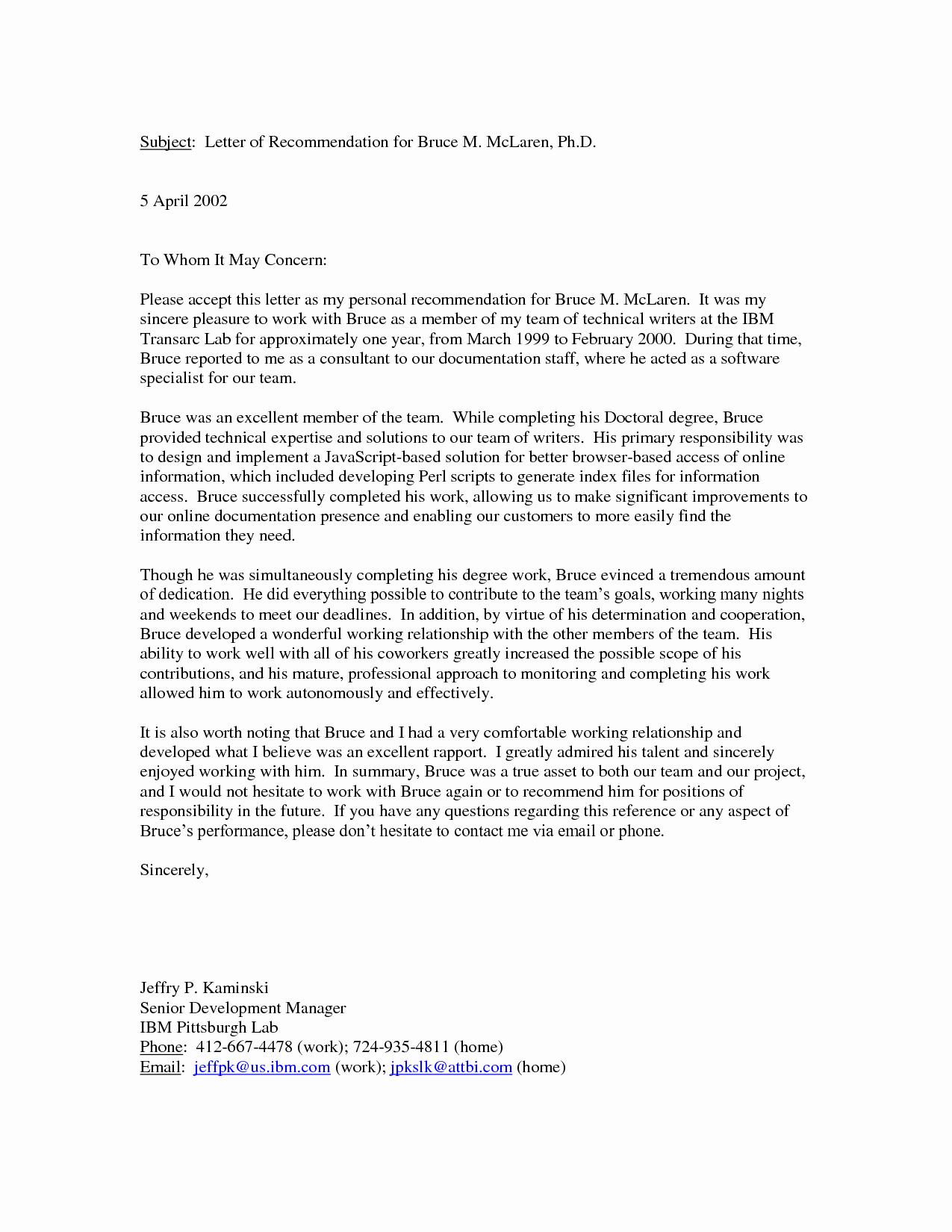 Sample Professional Letter Of Recommendation Best Of Personal Letter Re Mendation