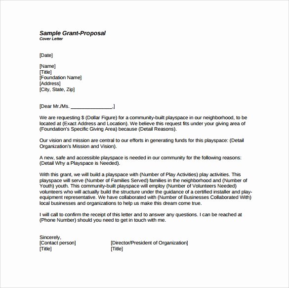 Sample Proposal Cover Letter Best Of Grant Proposal Template 9 Download Free Documents In