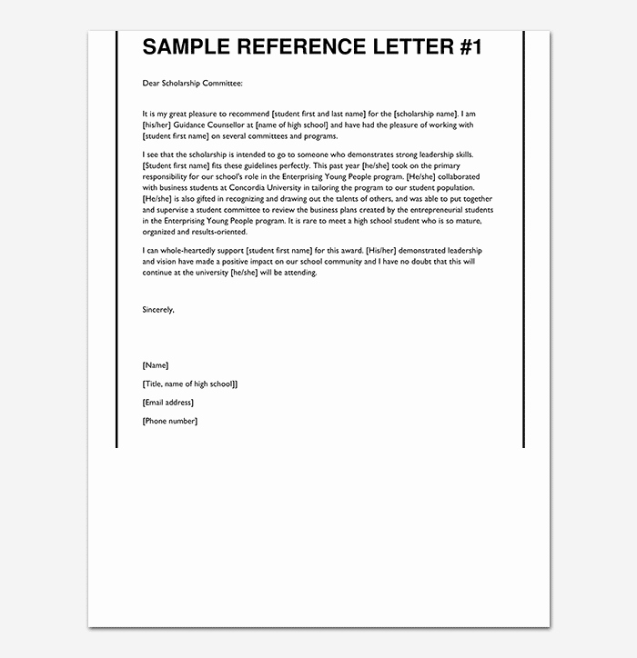 Sample Recommendation Letter for Scholarship Beautiful Scholarship Reference Re Mendation Letter Sample Letters