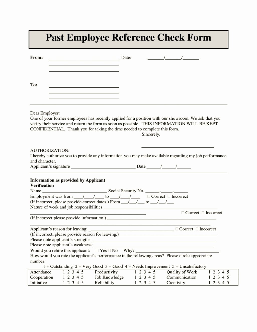 Sample Reference Check form Best Of Employment Reference Check form Template Template