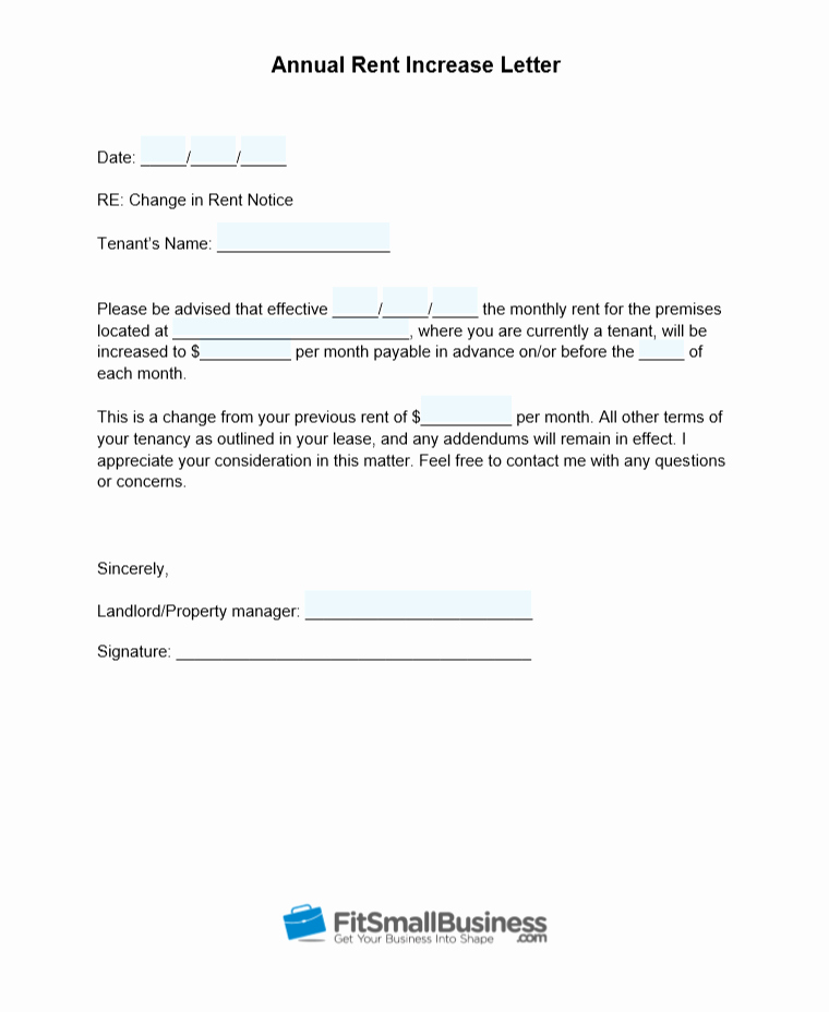 Sample Rent Increase Letter Best Of Sample Rent Increase Letter [ Free Templates]