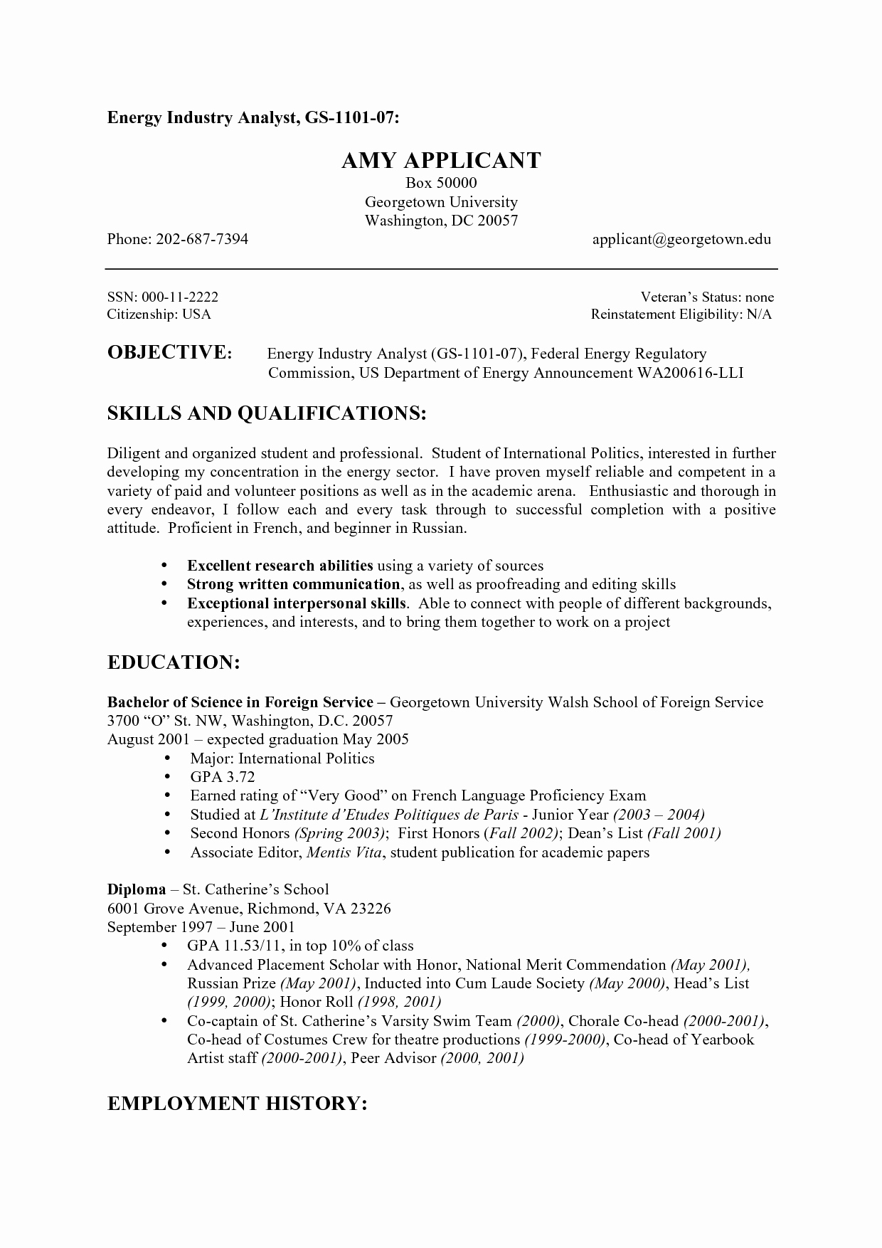 Sample Resume for Federal Jobs Inspirational Federal Resume Cover Letter Sample Resume