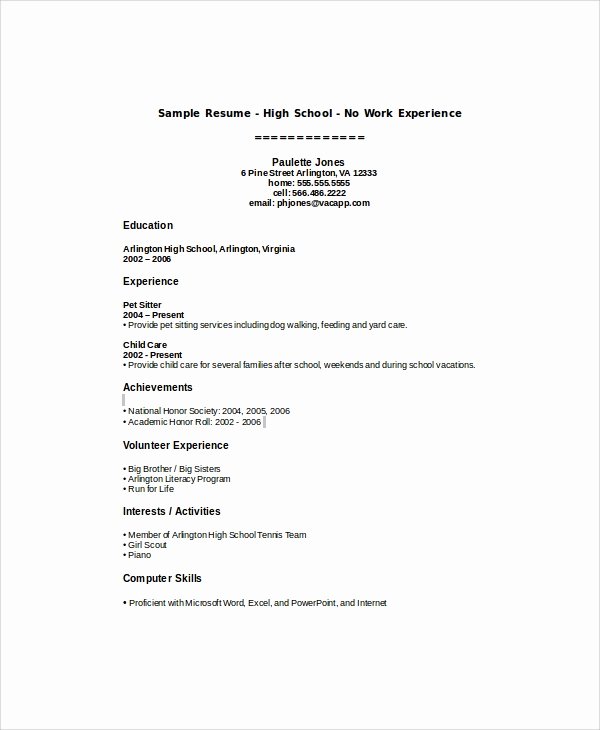 Sample Resume High School Awesome Sample High School Student Resume 8 Examples In Word Pdf