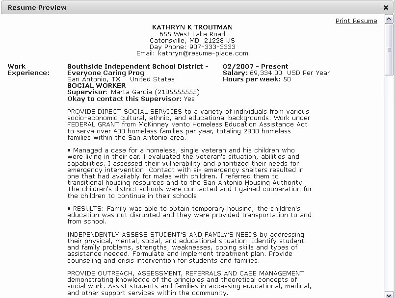 Sample Resumes for Federal Jobs Unique Federal Resume Sample and format the Resume Place