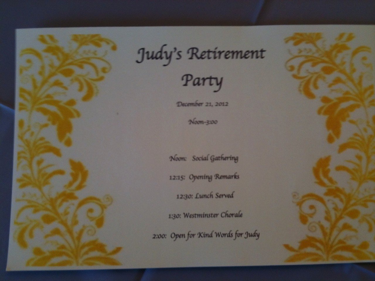 Sample Retirement Party Program Luxury 27 Of Retirement Party Planning Template