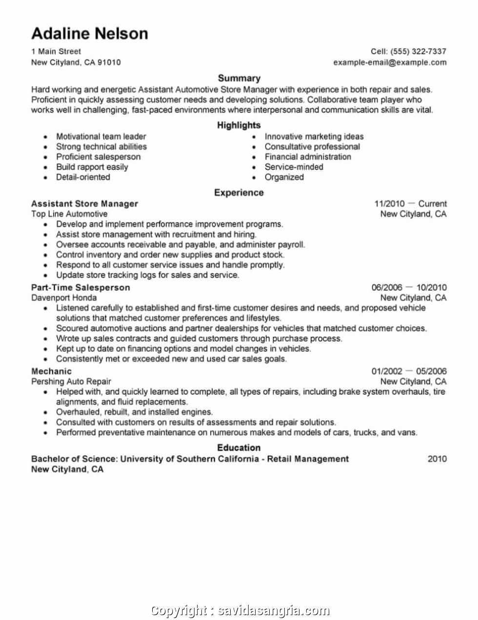 Sample Store Manager Resume New Make assistant Store Manager Resume Sample Innovative