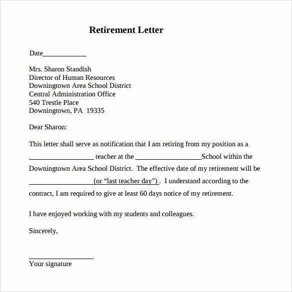 Sample Teacher Retirement Letter Best Of Retirement Letter 17 Download Free Documents In Pdf Word