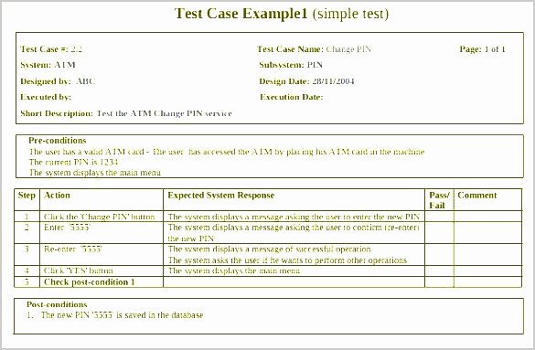 Sample Test Case Document Inspirational 7 Sample Test Case Document Download Sampletemplatez