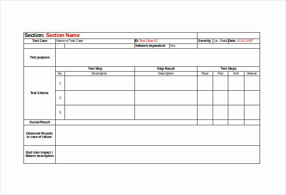 Sample Test Case Document Lovely Test Case Template 22 Free Word Excel Pdf Documents