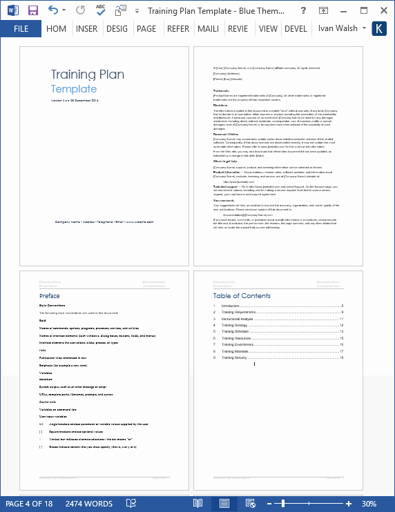 Sample Training Plan Outline Best Of Training Plan Templates Ms Word 14 X Excel Spreadsheets