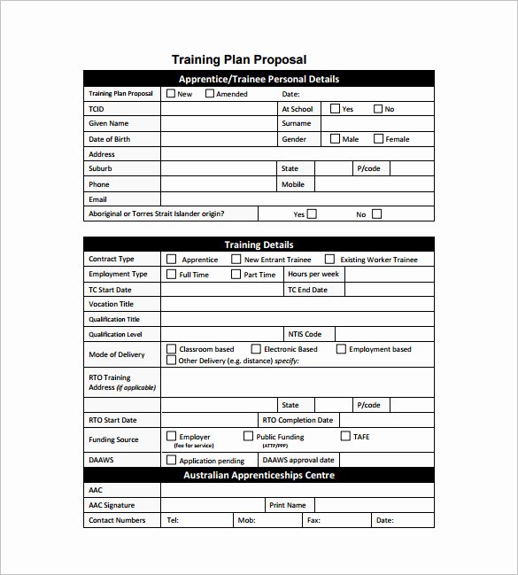 Sample Training Plan Outline Elegant 41 Training Proposal Templates Pdf Doc
