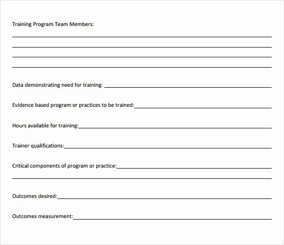 Sample Training Plan Outline Inspirational Free 7 Amazing Training Outline Templates In Pdf