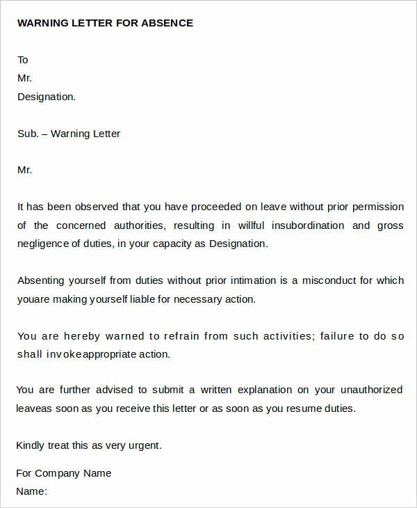 Sample Warning Letter for Absenteeism Elegant Download Going to School In Latin America the Global