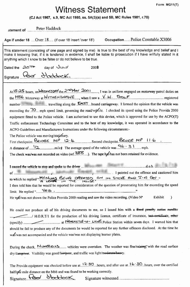 Sample Witness Statement form New Pepipoo Case File 9