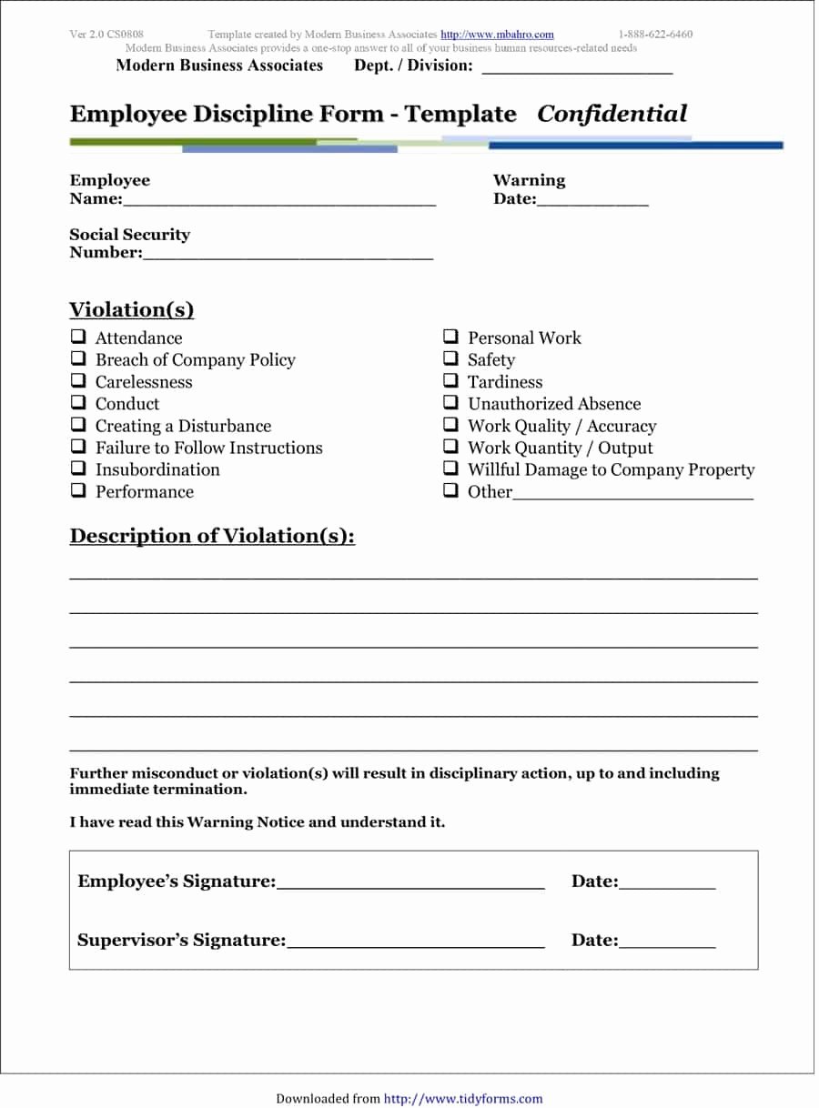 Sample Write Up for Employee New 46 Effective Employee Write Up forms [ Disciplinary
