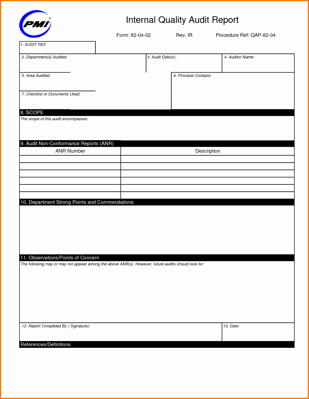 Samples Of Audit Report Unique 35 Excellent Audit Report form Template Examples Thogati