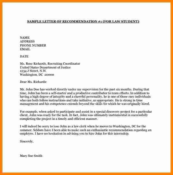 Samples Of College Recommendation Letters Elegant 8 College Letter Of Re Mendation Template