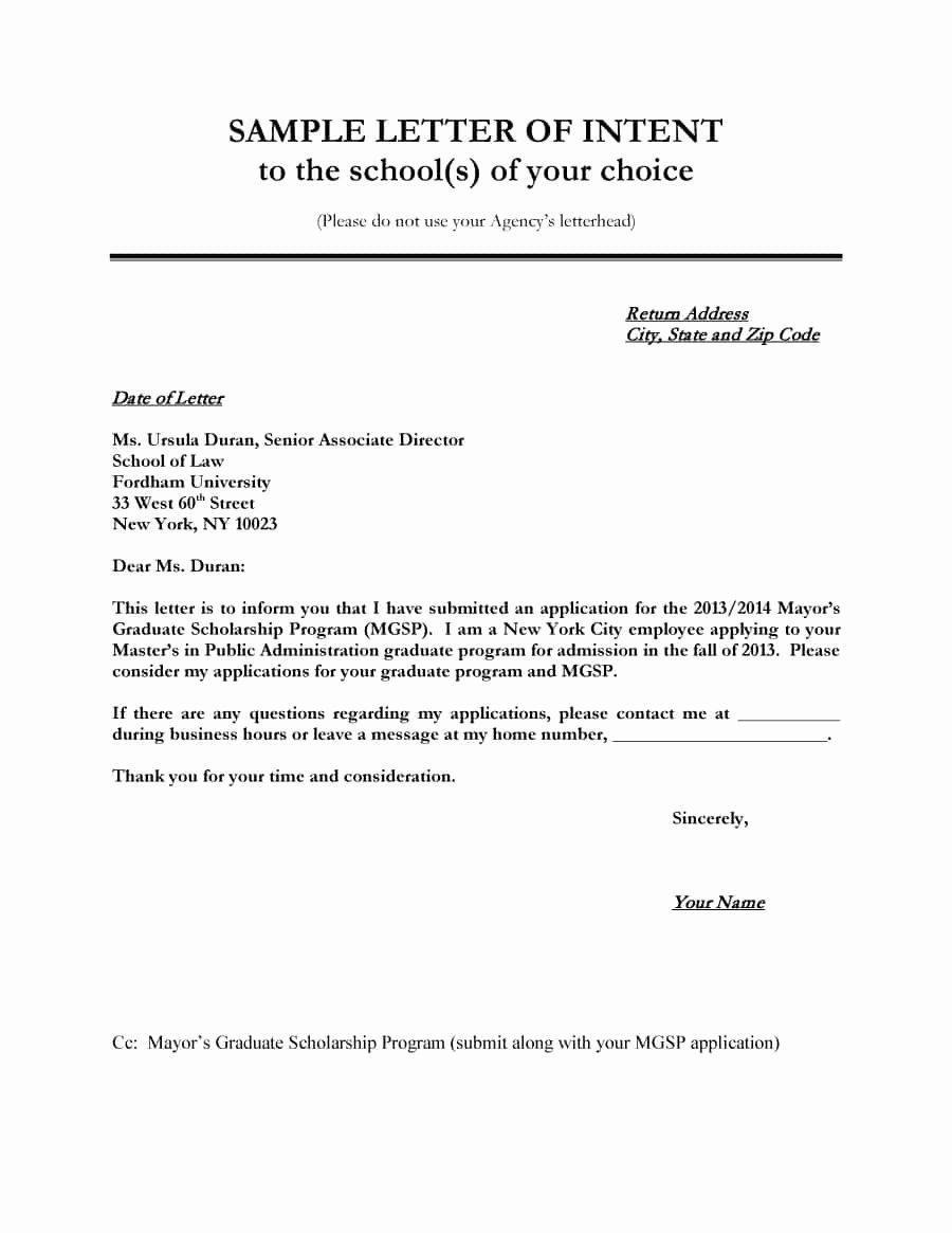 Samples Of Letter Of Intent Best Of 40 Letter Of Intent Templates &amp; Samples [for Job School