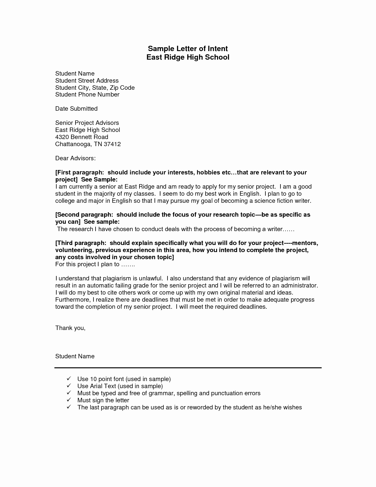 Samples Of Letter Of Intent Luxury Business Letter Intent Sample