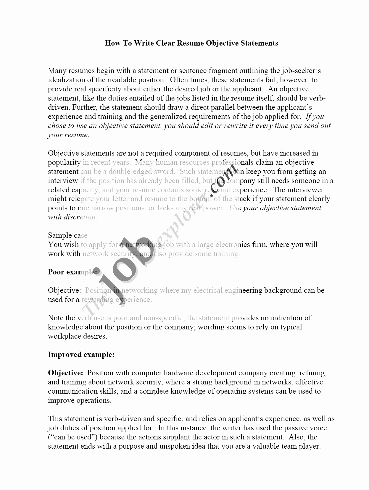 Samples Of Objective On Resume Luxury why Resume Objective is Important