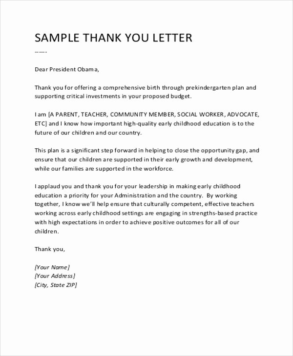 Samples Of Thankyou Letters Lovely Personal Thank You Letter Sample Template Examples 7