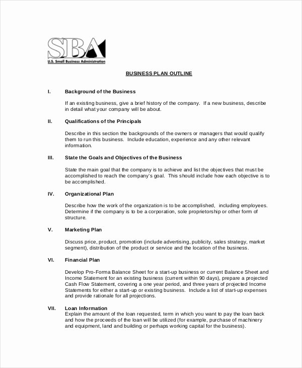 Sba Business Plan Template New Business Plan Template 11 Free Word Pdf Documents