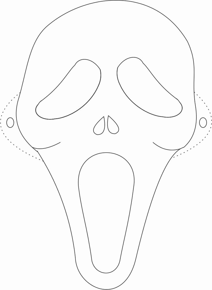 Scary Masks for Kids Lovely Ghost Mask Printable Coloring Page for Kids