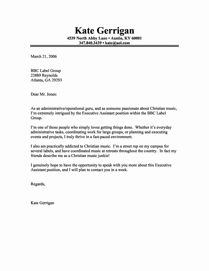 School Administrative assistant Cover Letter Unique Executive assistant Cover Letter Creative