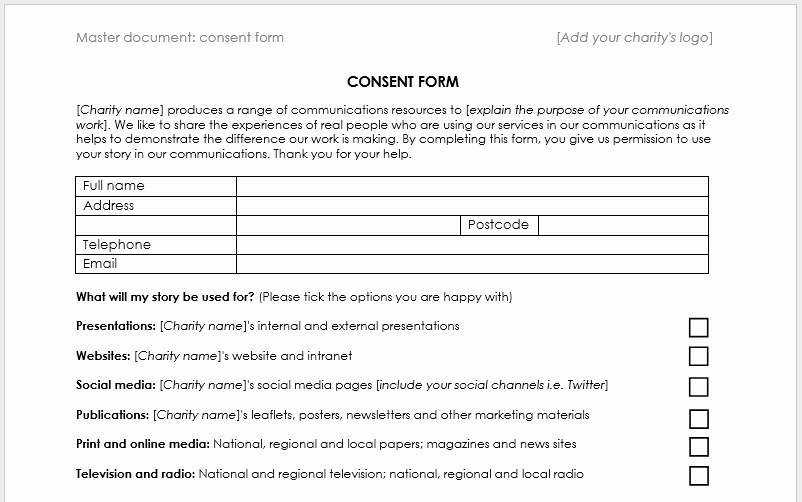 School Media Release form Inspirational Case Study Consent form Template