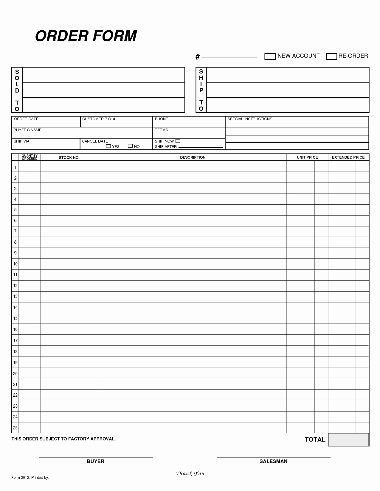 School Photo order form Template Beautiful Free Blank order form Template Yummy