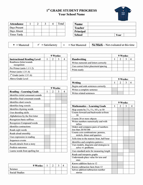 School Progress Report Template Unique 28 Of 8th Grade Report Card Template