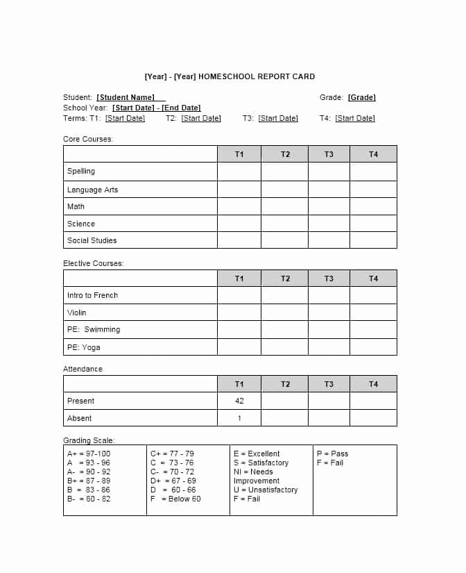 School Report Cards Templates Inspirational 30 Real &amp; Fake Report Card Templates [homeschool High