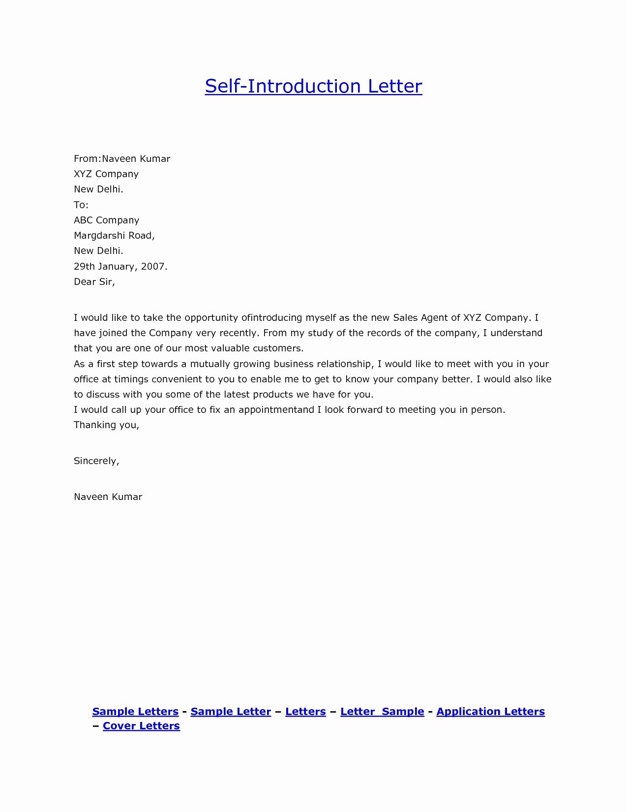 Self Introduction Letter Sample New Lovely Simple Cover Letter Examples — Kenbachor Kenbachor