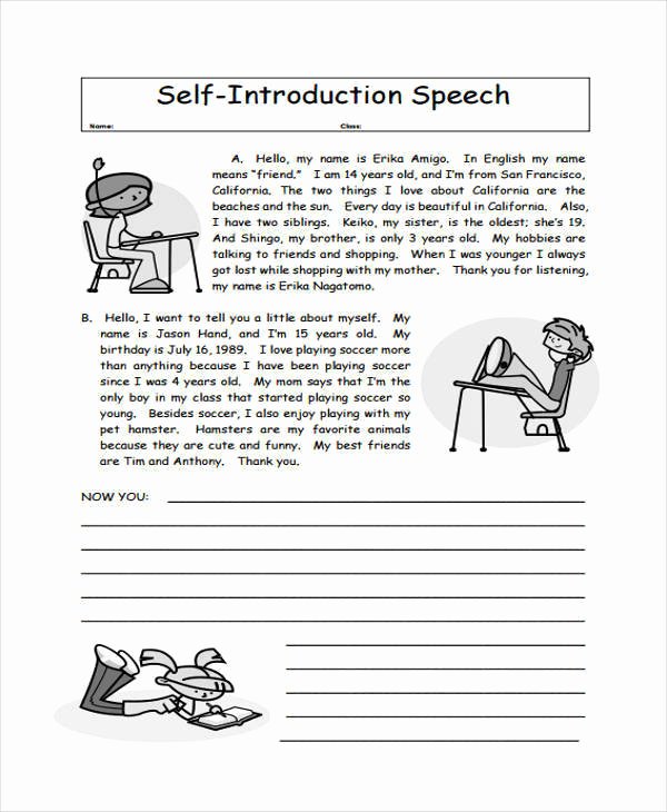 Self Introductory Speech Example Fresh Free 5 Introduction Speech Examples &amp; Samples In Pdf