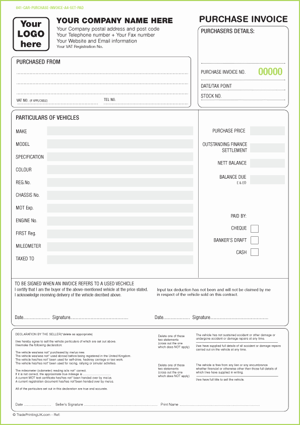Server order Pad Template Fresh Vehicle Service Report forms Ncr Templates