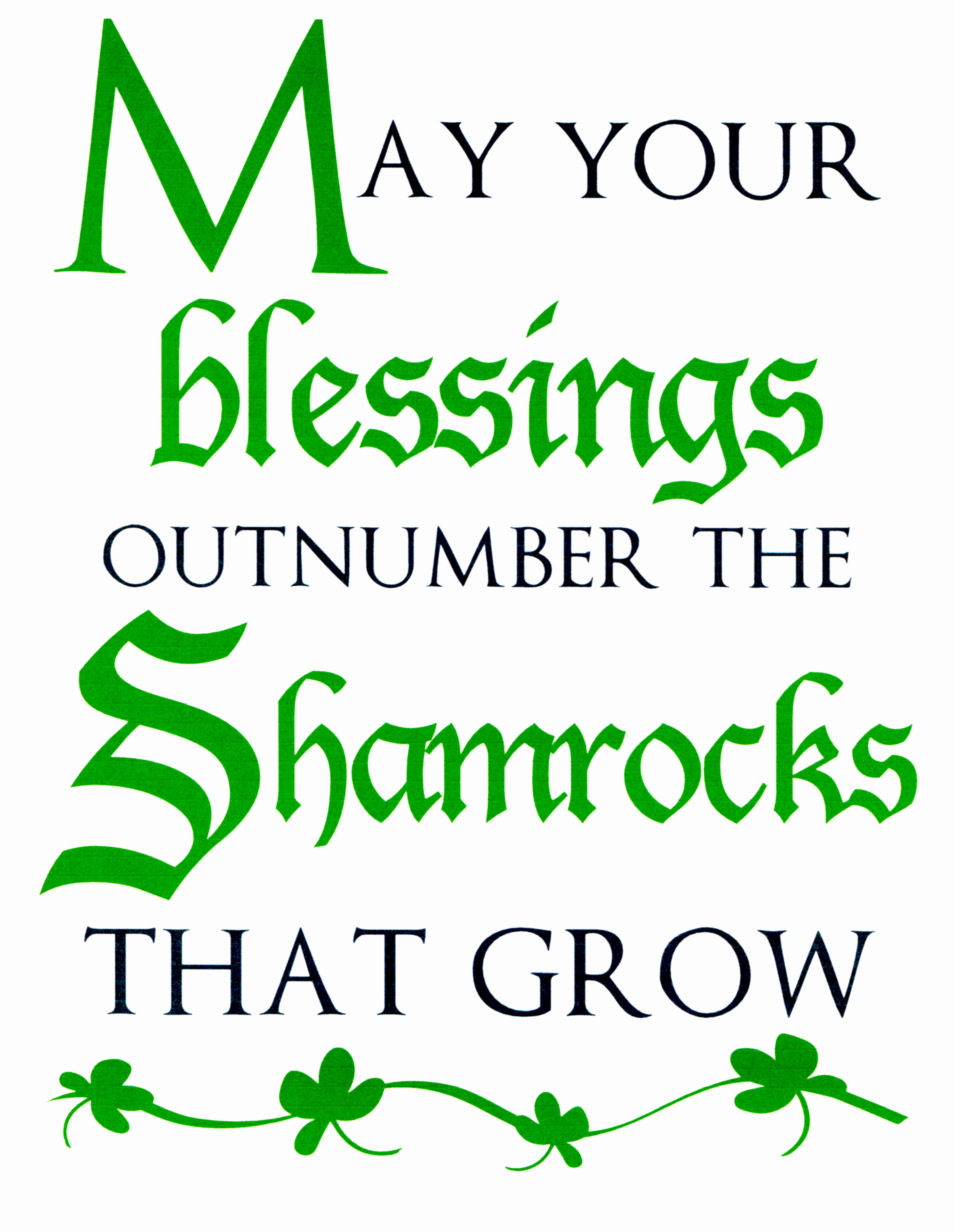Shamrock Pictures to Print Luxury St Patrick S Day Shamrocks Printable Live Creatively