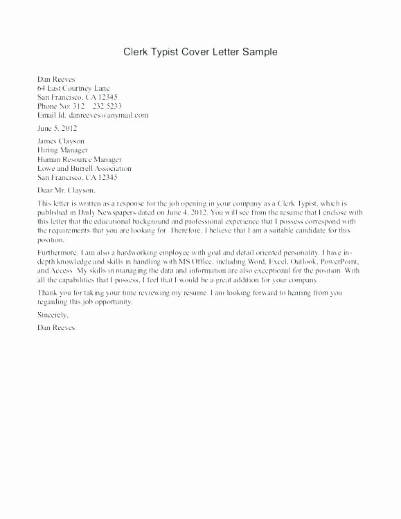 Short Cover Letter Example Best Of Application for the Post Of A Receptionist Hotel