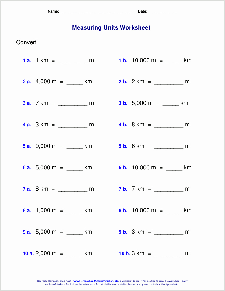 Si Unit Conversion Worksheet Best Of Metric Measuring Units Worksheets