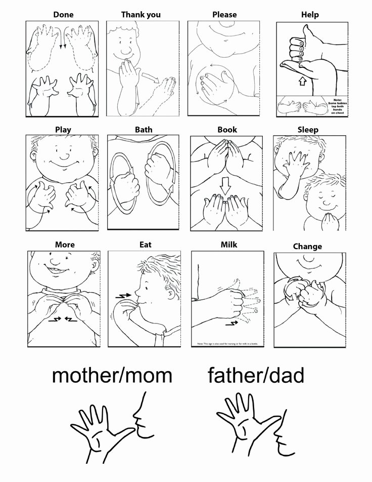 Sign Language for toddlers Chart New Baby Sign Language My Smart Hands Baby Signing