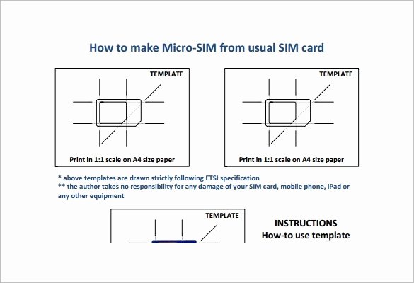 Sim Card Cut Template Lovely How to Make Micro Sim From Usual Sim Card