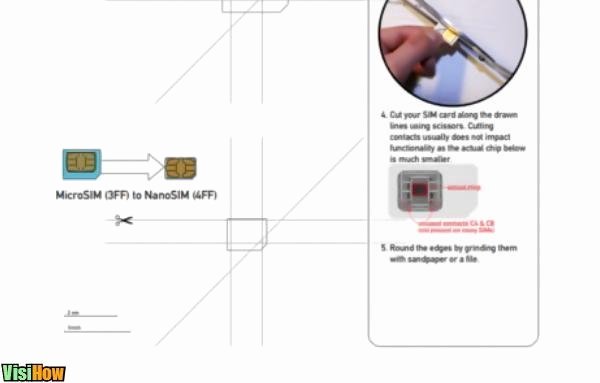 Sim Card Cut Template New Cut Your Own Nano Sim for iPhone 5 Visihow