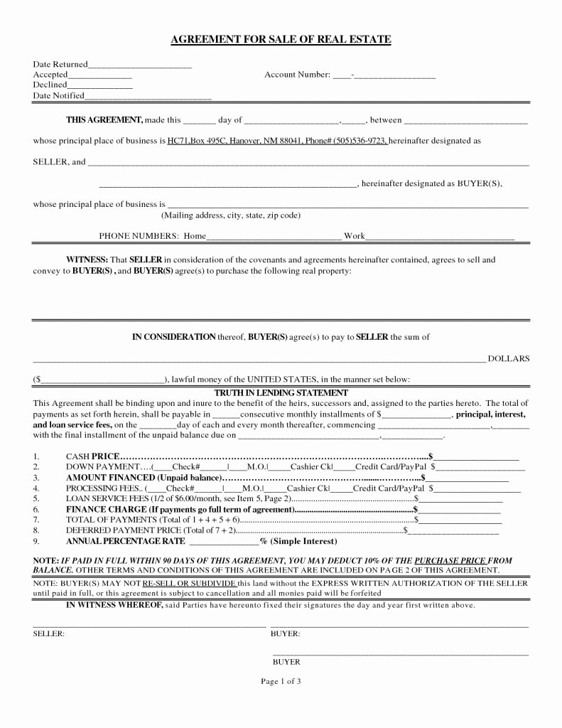 Simple Buy Sell Agreement form Best Of Simple Agreement Sale Real Estate Sample Contract